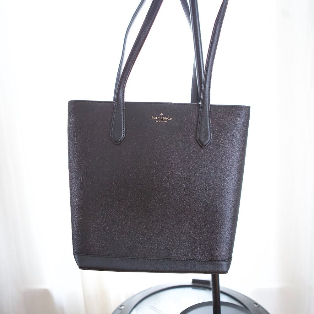 Kate Spade New York Jana Shimmery Black Tote Bag - Picture 5 of 15